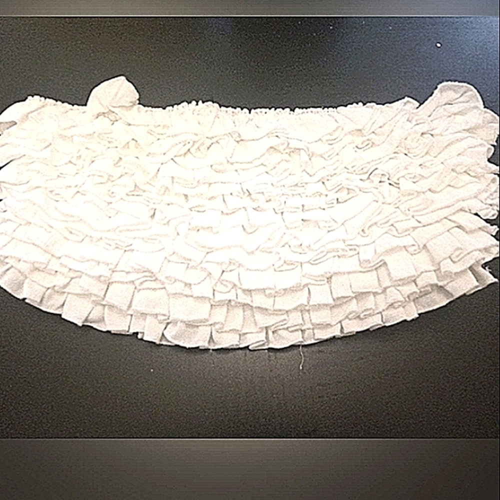 Zara White Ruffled Tube Top - Picture 3 of 5